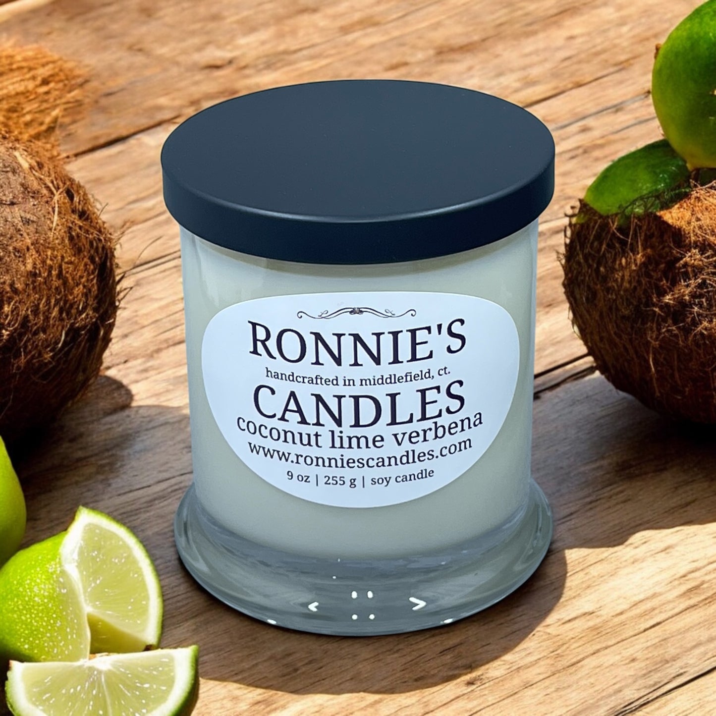 Coconut Lime Verbena 100% Soy Candle