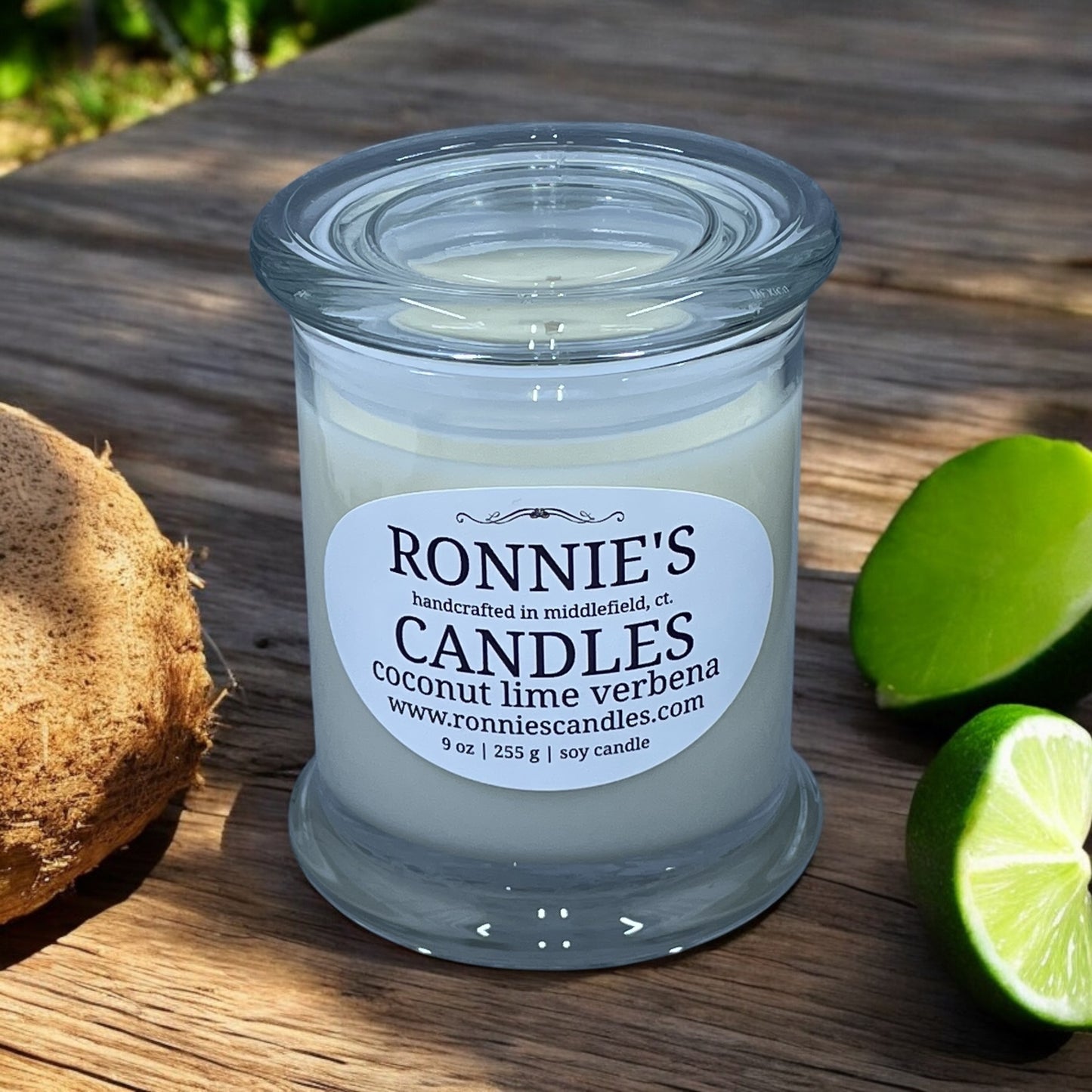 Coconut Lime Verbena 100% Soy Candle