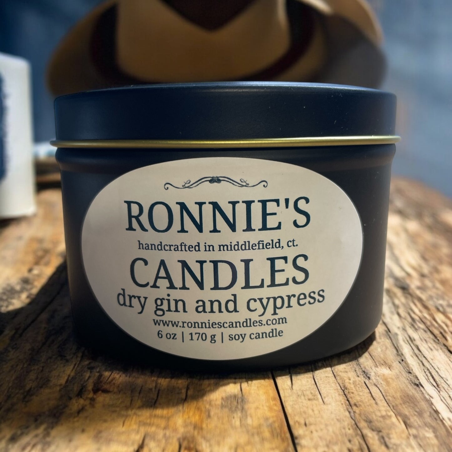 Dry Gin and Cypress 100% Soy Candle