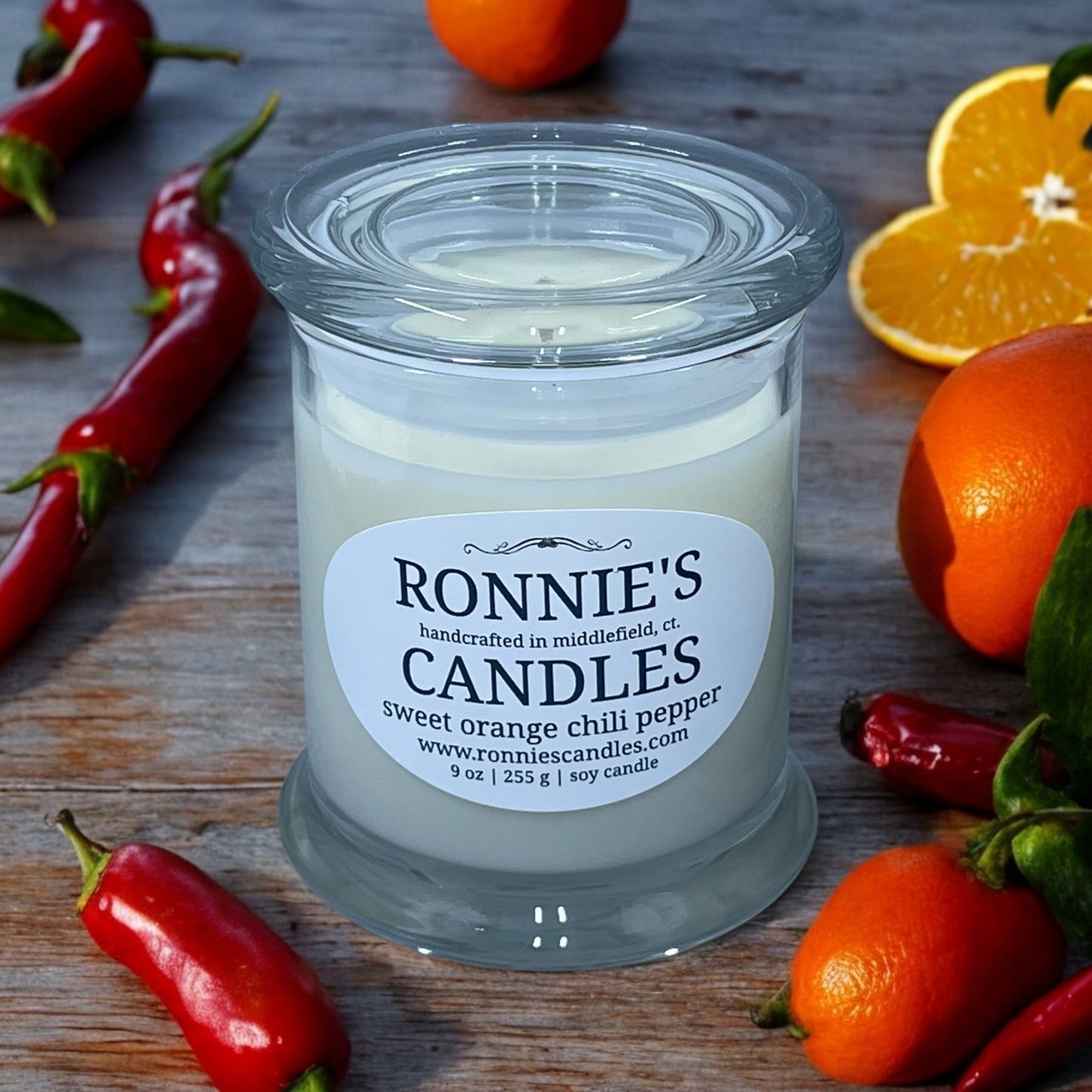 Sweet Orange Chili Pepper 100% Soy Candle