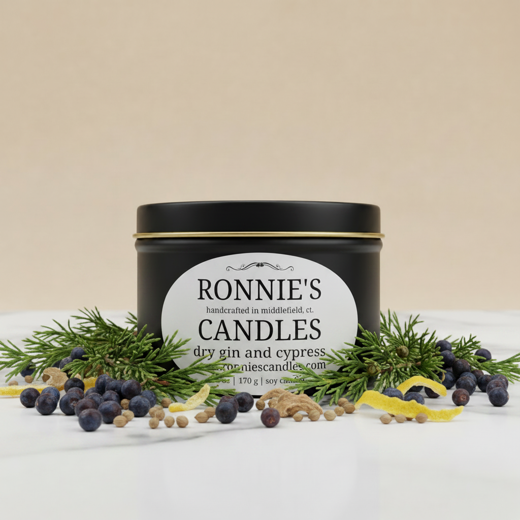 Dry Gin and Cypress 100% Soy Candle