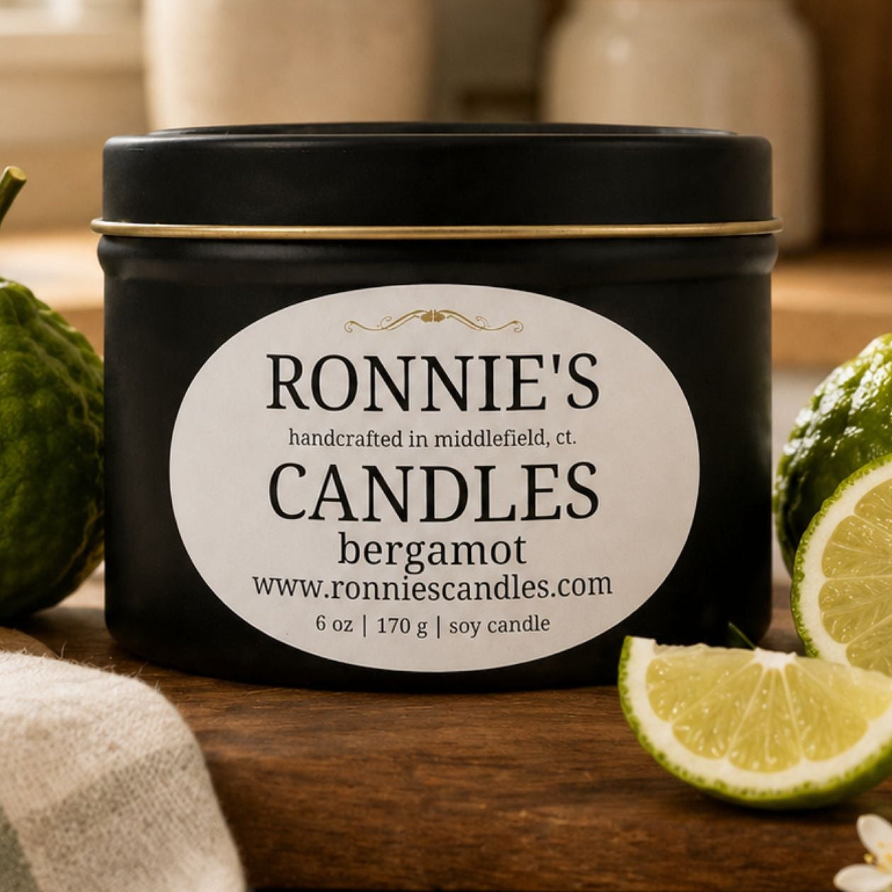 Bergamot 100% Soy Candle