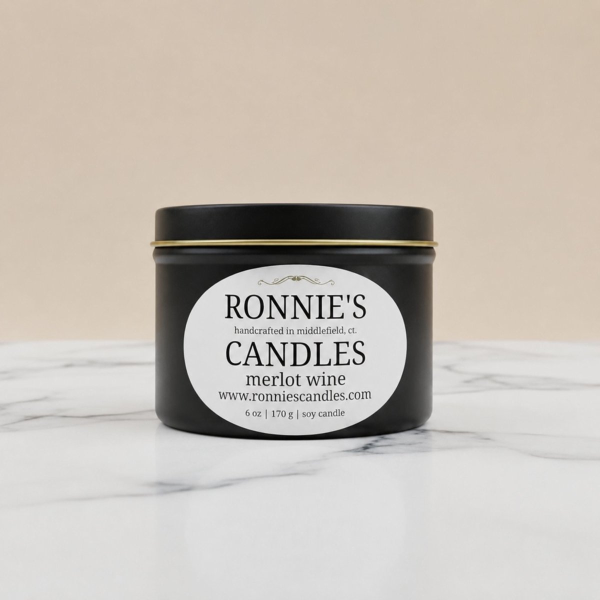 Merlot 100% Soy Wax Candle - Ronnie's Candles LLC