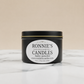 Baby powder scented soy wax candle with strong scent, perfect for a calming and fragrant atmosphere.