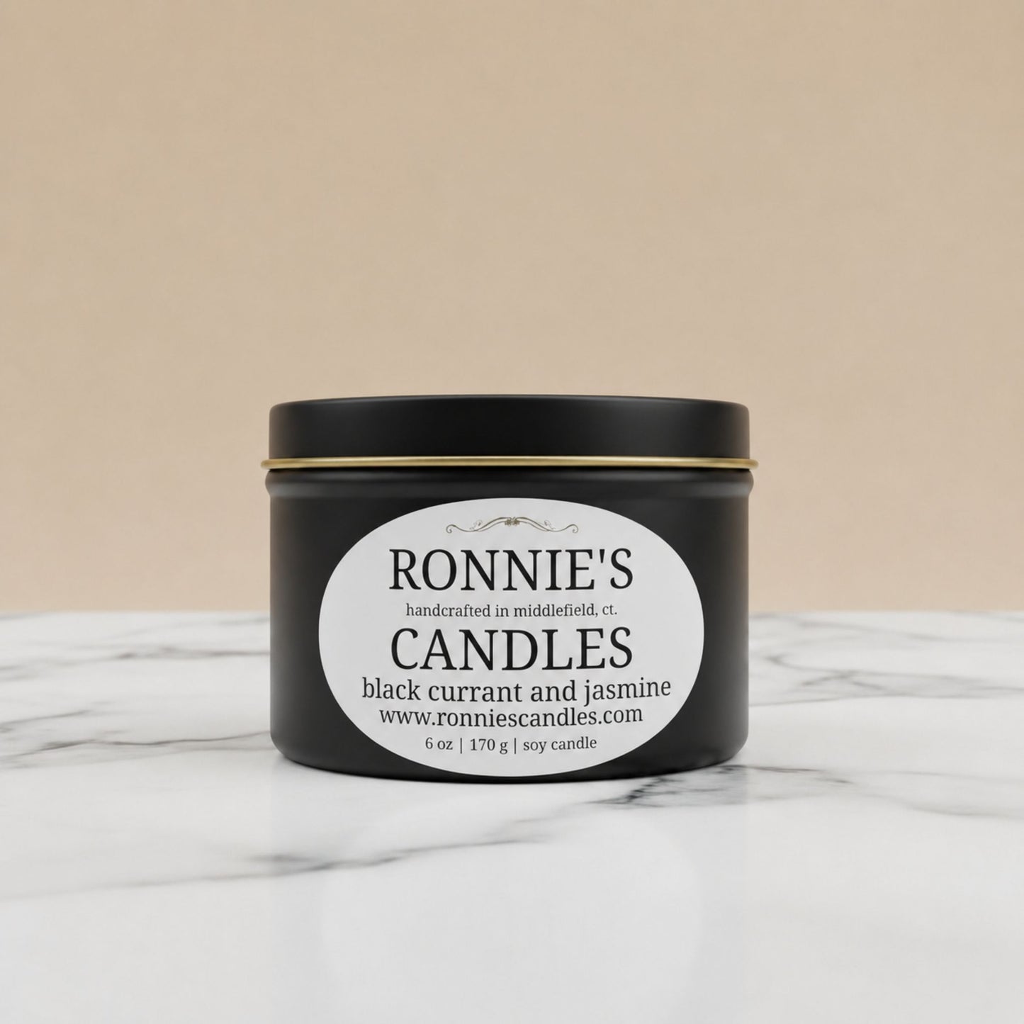 Black Currant and Jasmine 100% Soy Candle