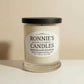 Elegant soy candle with rich butterscotch and smooth bourbon aroma, perfect sweet fragrance for home ambiance