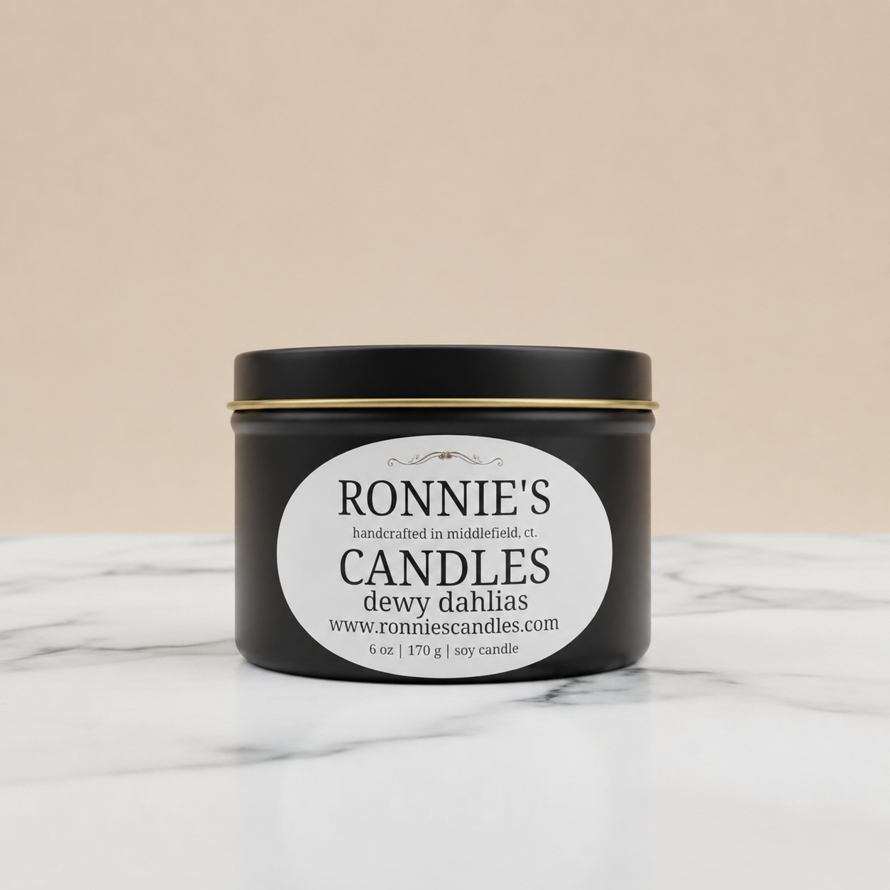 Dewy Dahlias soy candle with floral fragrance, hand-poured decorative scented candles for home ambiance