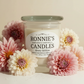 Dewy Dahlias soy candle with floral fragrance, hand-poured decorative scented candles for home ambiance