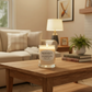 Dozen roses with soy candle emitting strong floral fragrance for elegant home ambiance