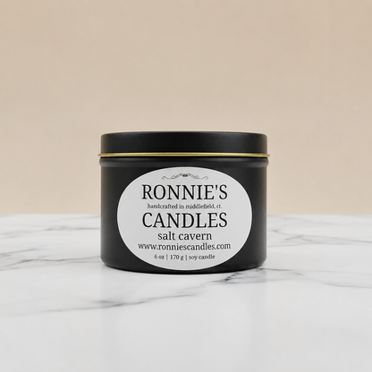 Salt cavern eco friendly soy candle, long lasting natural fragrance for sustainable ambiance
