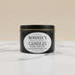 Tonka and Oud soy candle with a strong masculine scent, perfect for a lasting fragrance