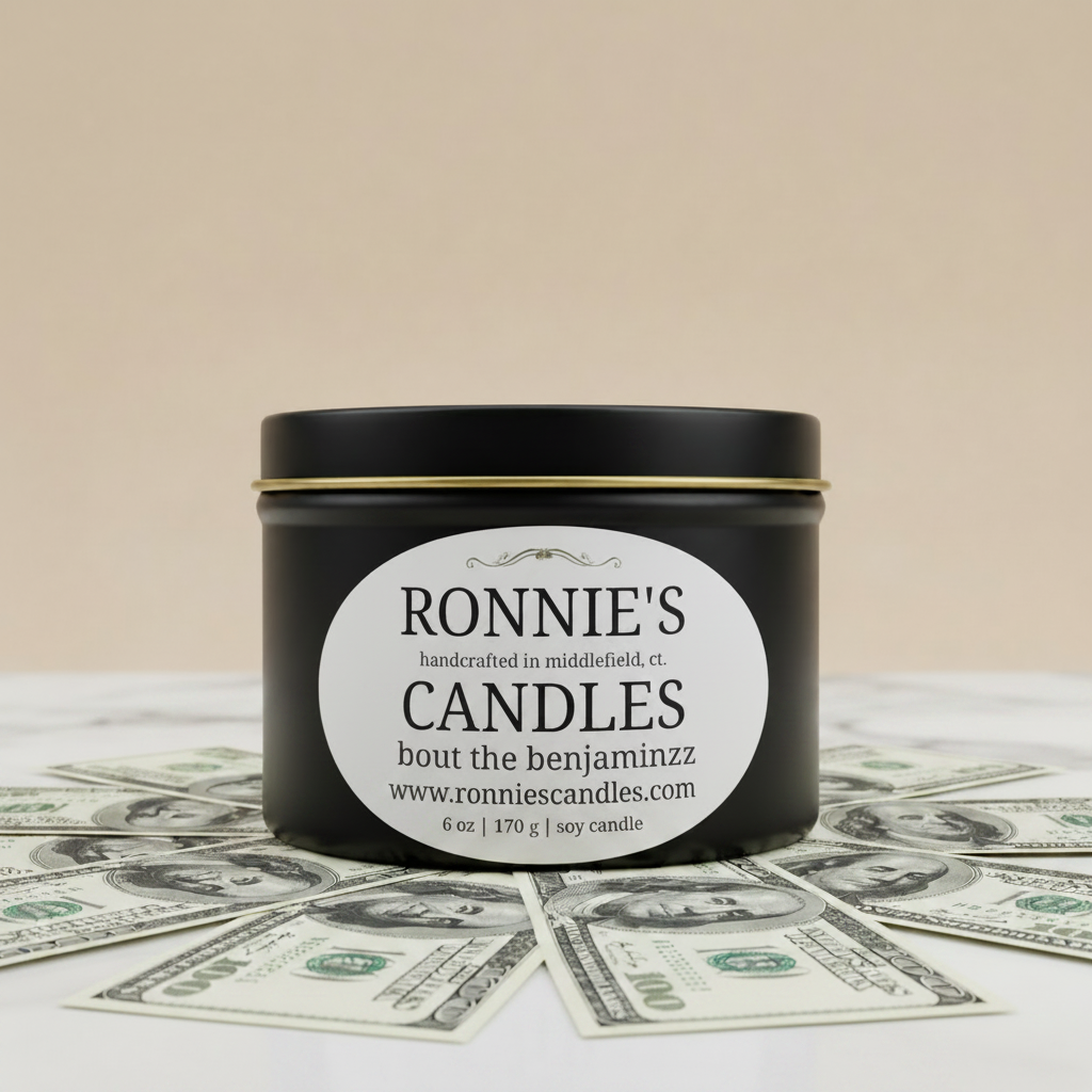 Bout the Benjaminzz 100% Soy Candle
