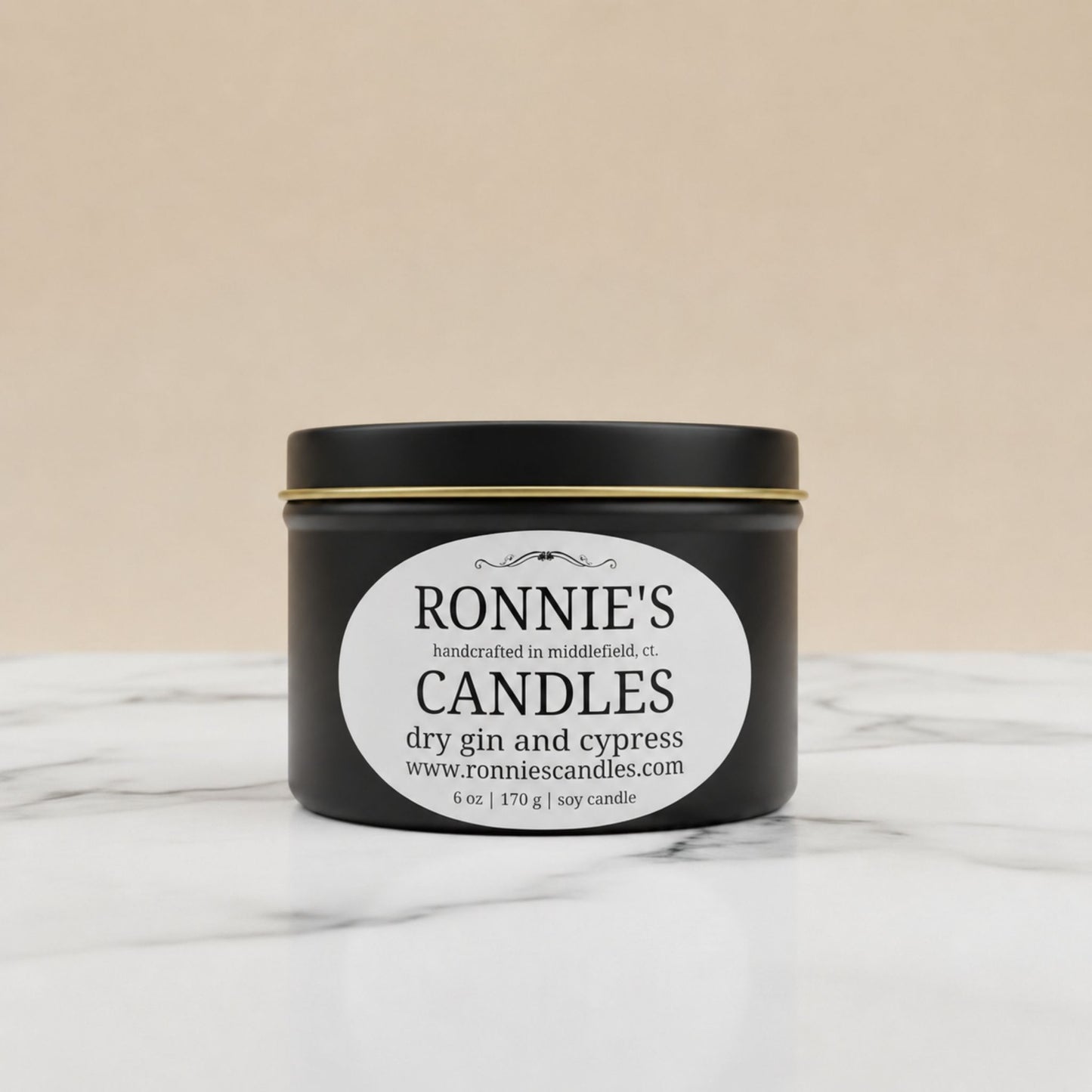 Dry Gin and Cypress 100% Soy Candle