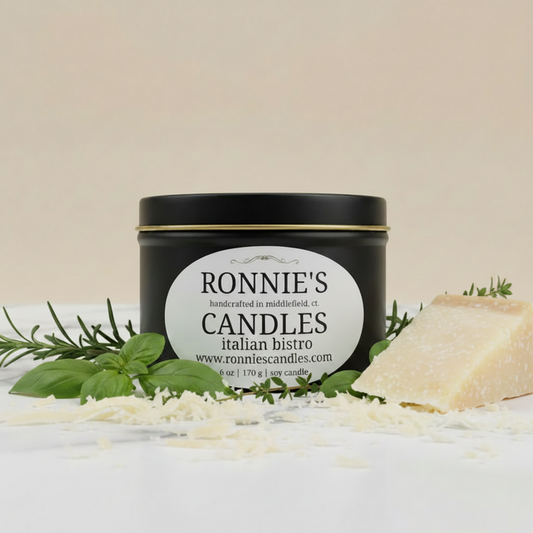 Italian bistro soy candle with authentic Italian seasoning scent, perfect for enhancing ambiance