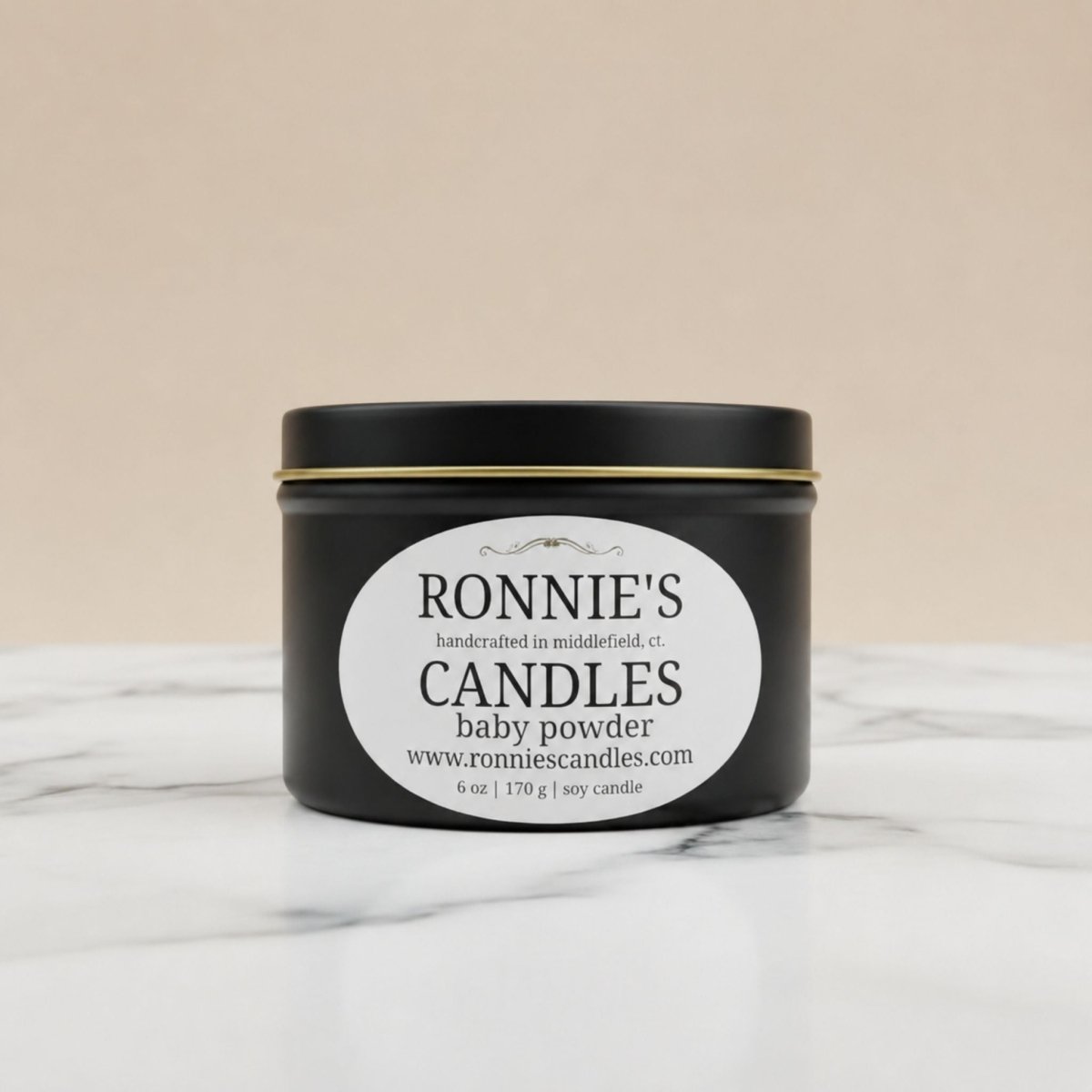 Baby Powder 100% Soy Wax Candle - Ronnie's Candles LLC