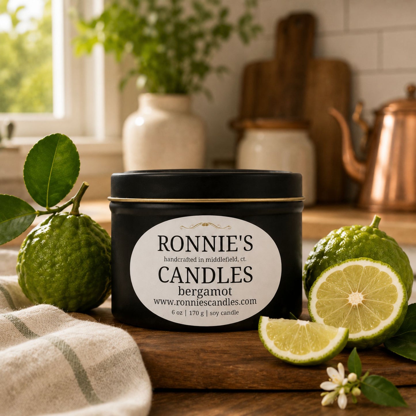 Bergamot 100% Soy Candle