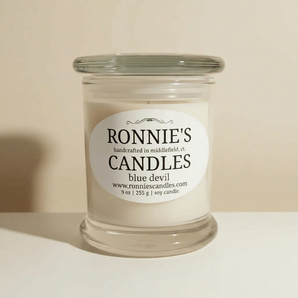 Luxury soy candle with earthy and spicy aroma, crafted from sustainable wax for eco-friendly elegance