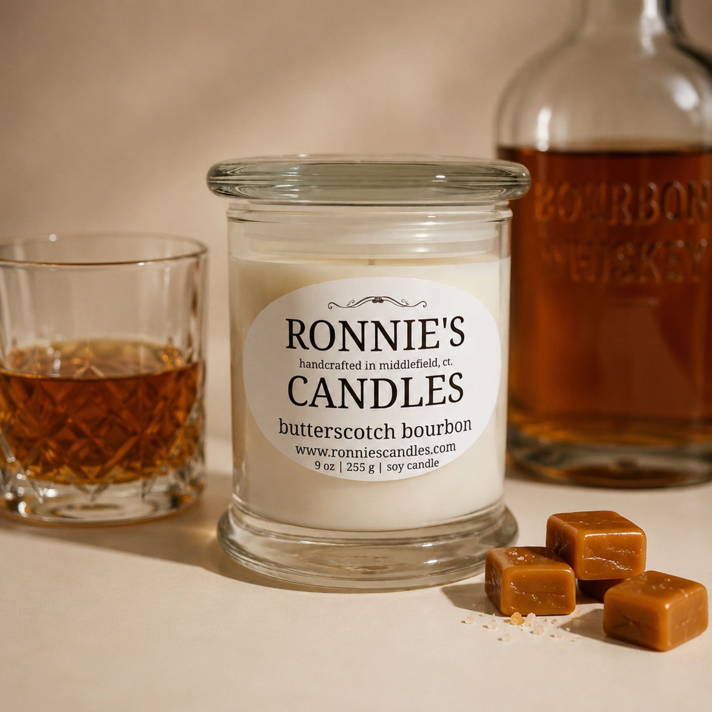 Butterscotch and Bourbon 100% Soy Candle