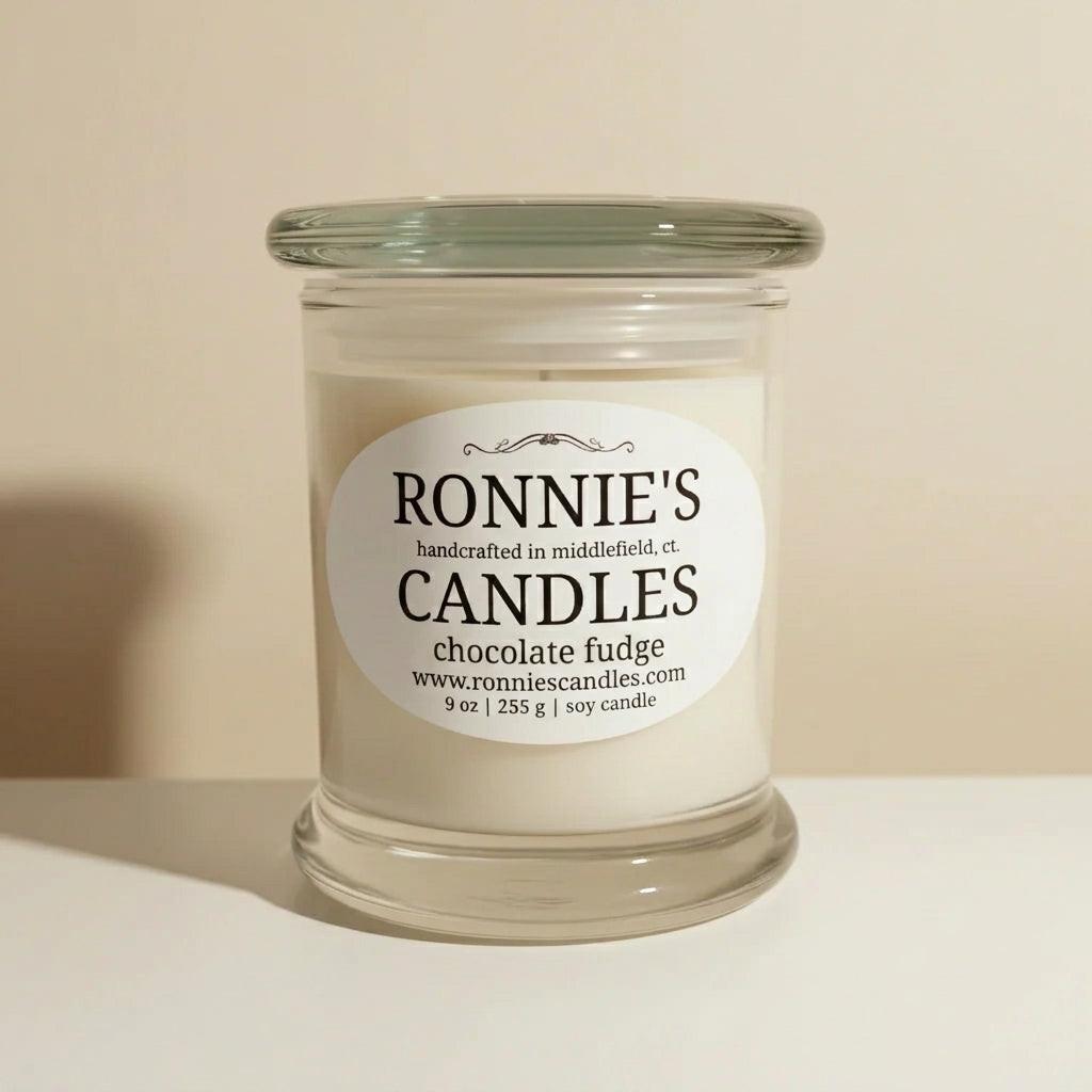 Chocolate soy candle with sweet fragrance, perfect for chocolate lovers seeking a cozy ambiance