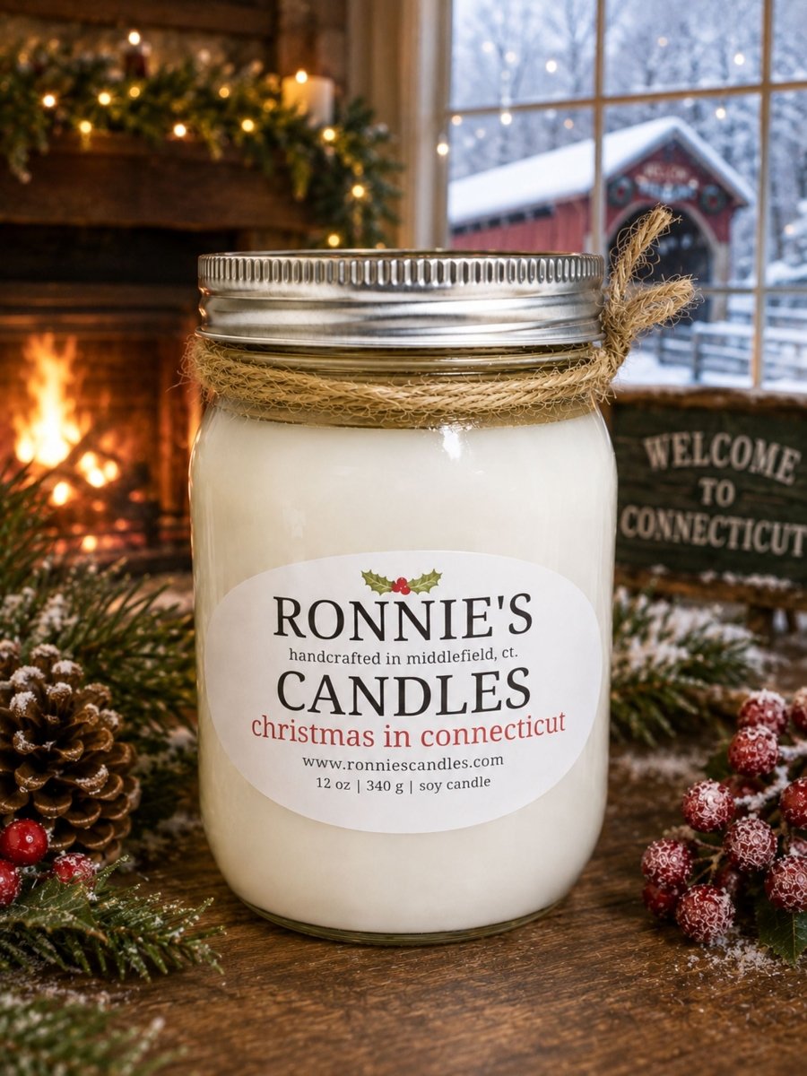 Christmas in Connecticut 100% Soy Candle - Ronnie's Candles LLC