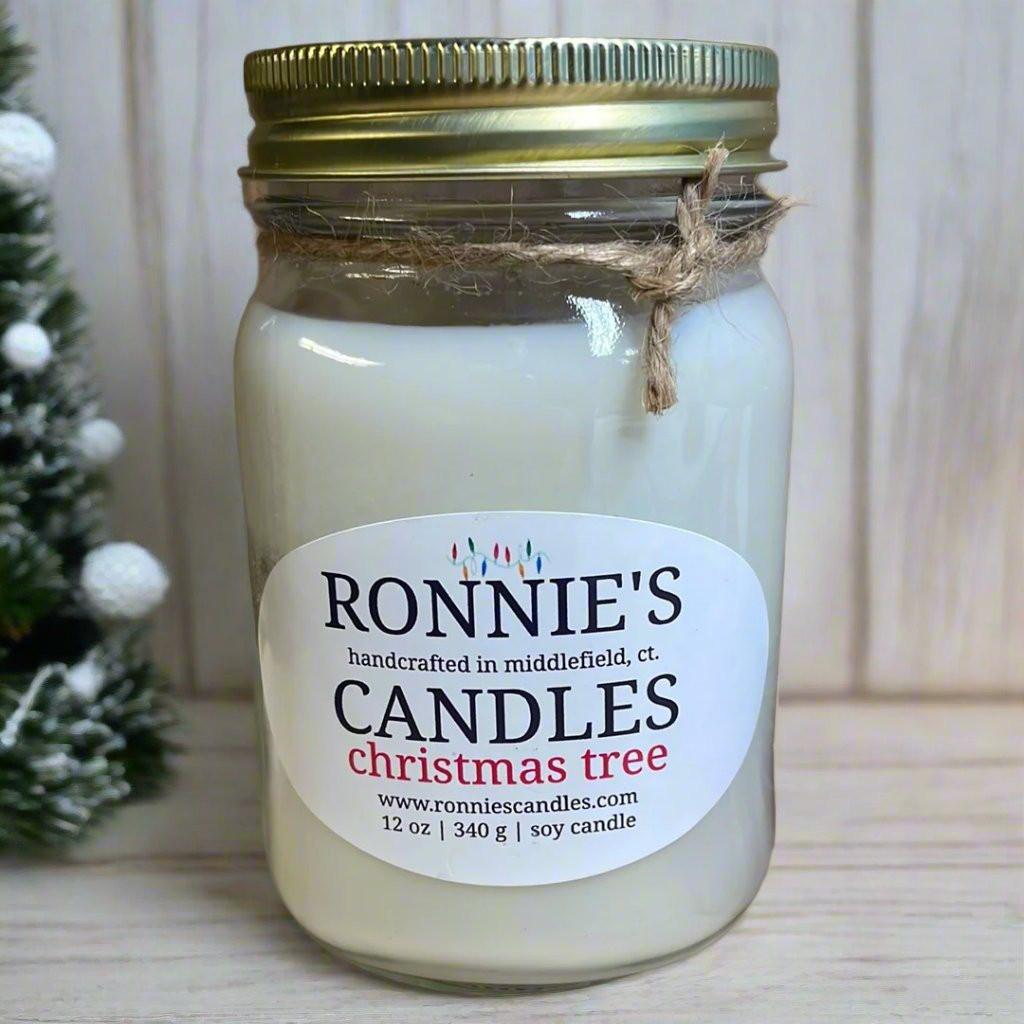 Luxurious Fraser Fir premium soy candle creating an elegant christmas holiday ambiance