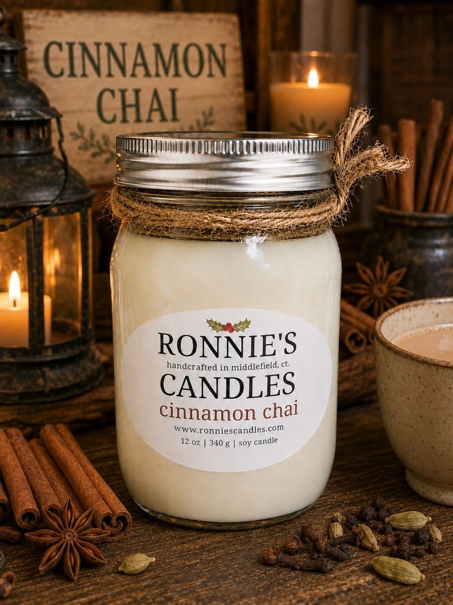 Cinnamon Chai 100% Soy Candle - Ronnie's Candles LLC