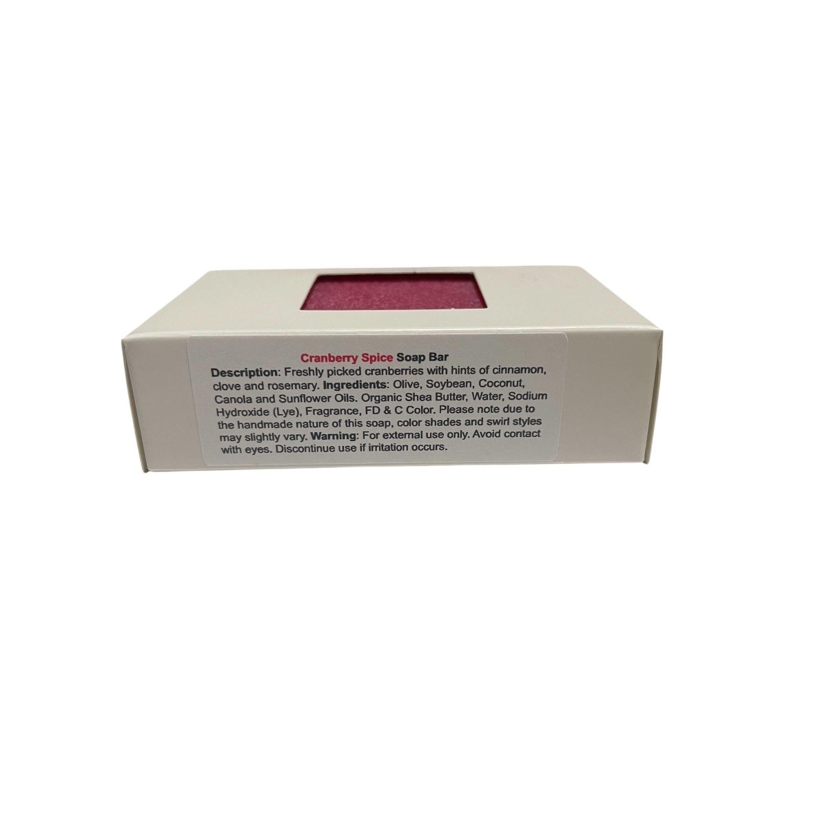 Cranberry spice bar soap rich in natural ingredients for a refreshing and aromatic cleansing experience