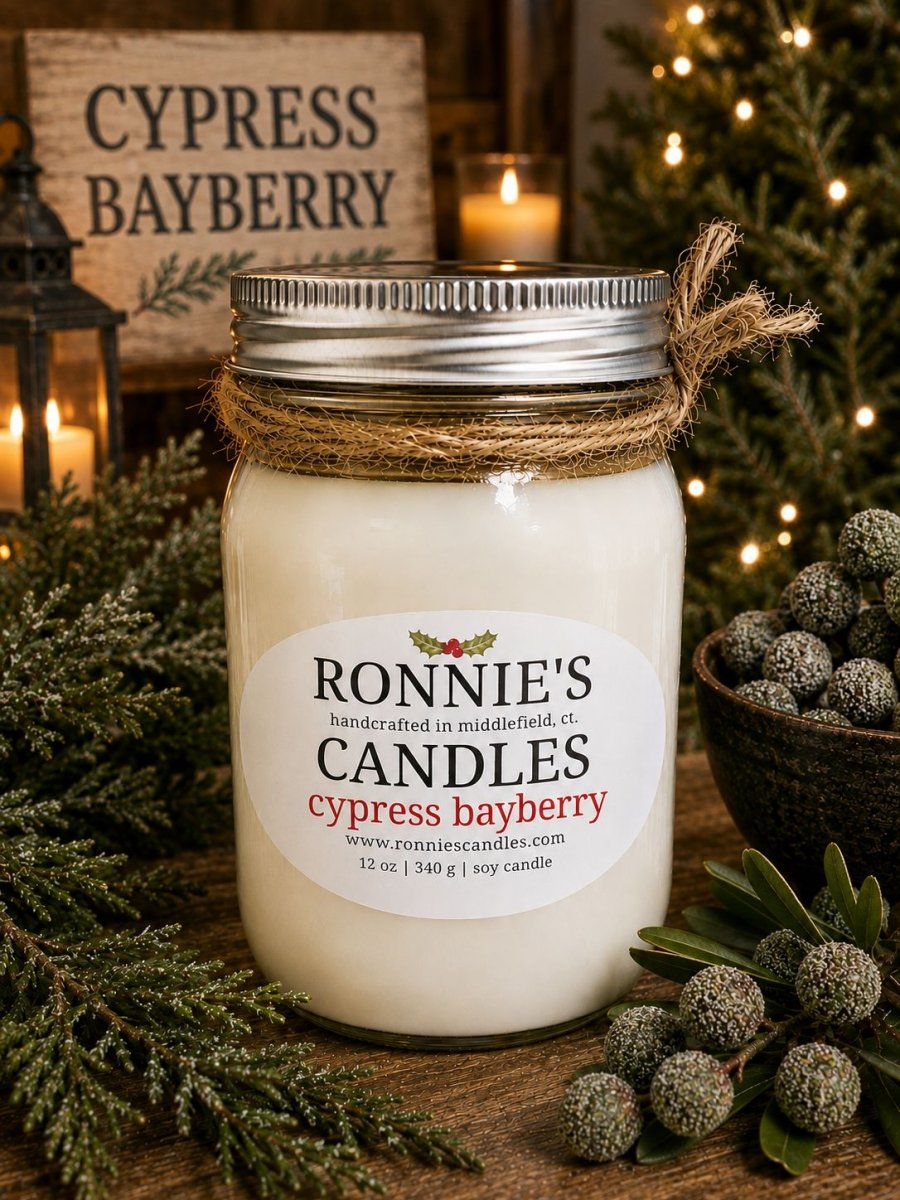 Cypress and Bayberry 100% Soy Candle - Ronnie's Candles LLC