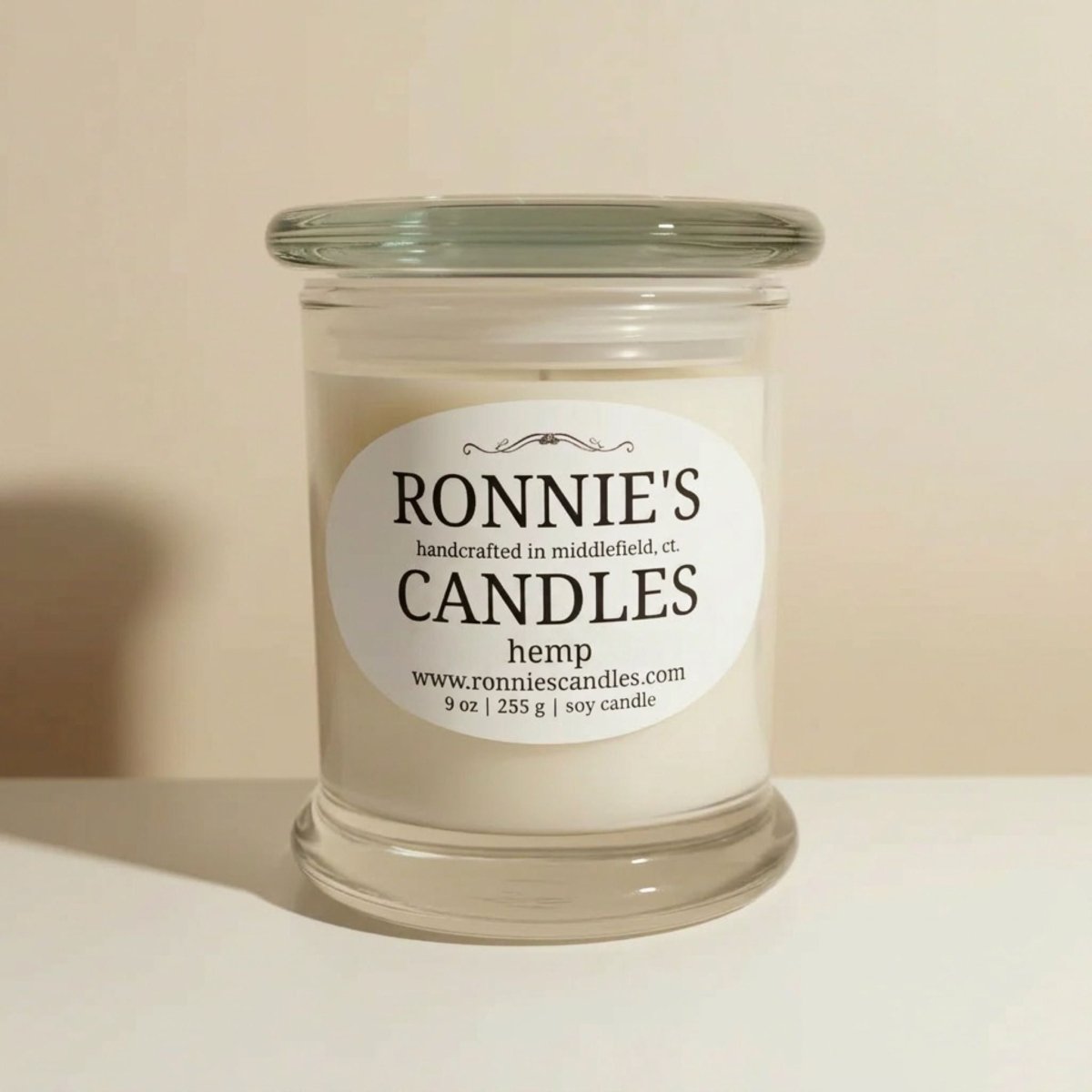 Hemp 100% Soy Candle - Ronnie's Candles LLC