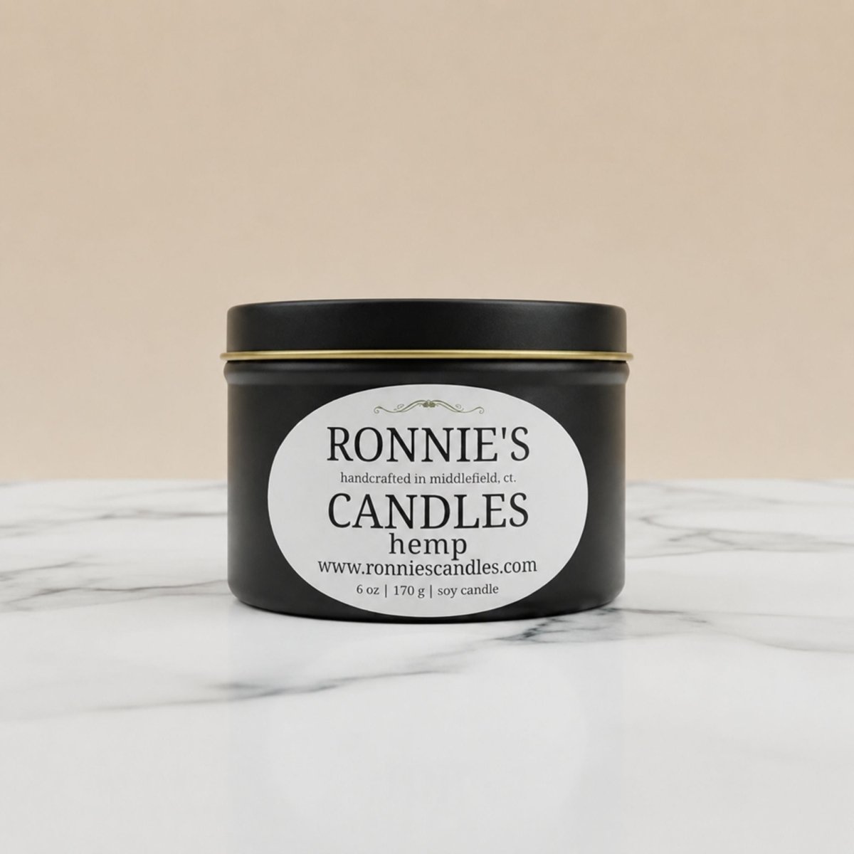 Hemp 100% Soy Candle - Ronnie's Candles LLC