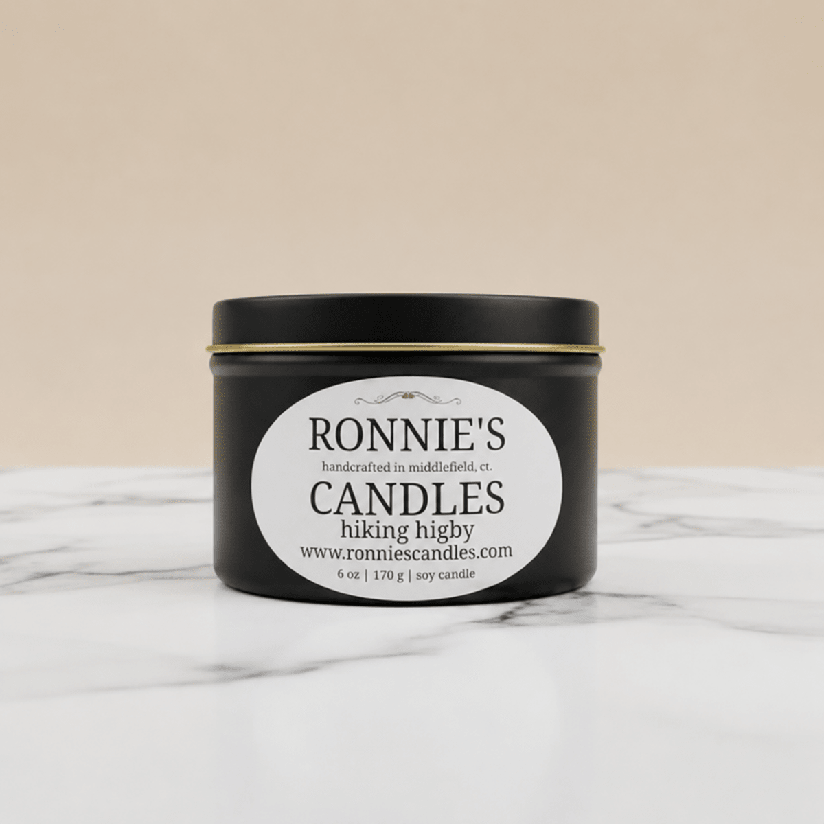 Cozy soy candle with pine and cedar scents perfect for relaxing after a hiking adventure