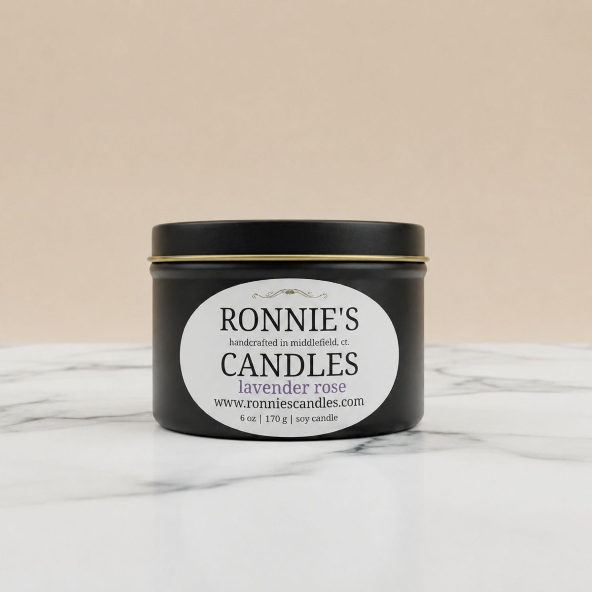 Lavender Rose 100% Soy Candle - Ronnie's Candles LLC