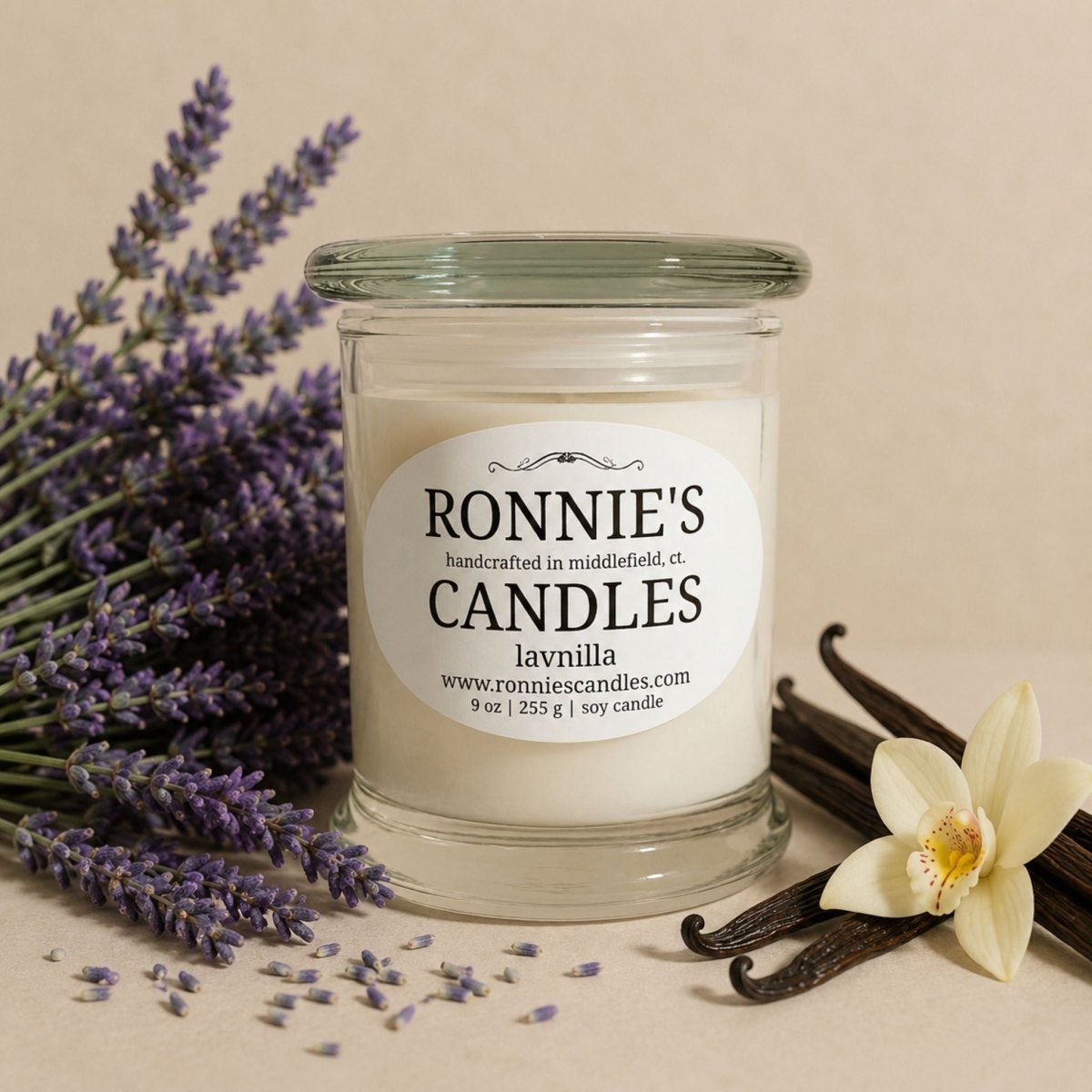 Lavnilla 100% Soy Candle - Ronnie's Candles LLC