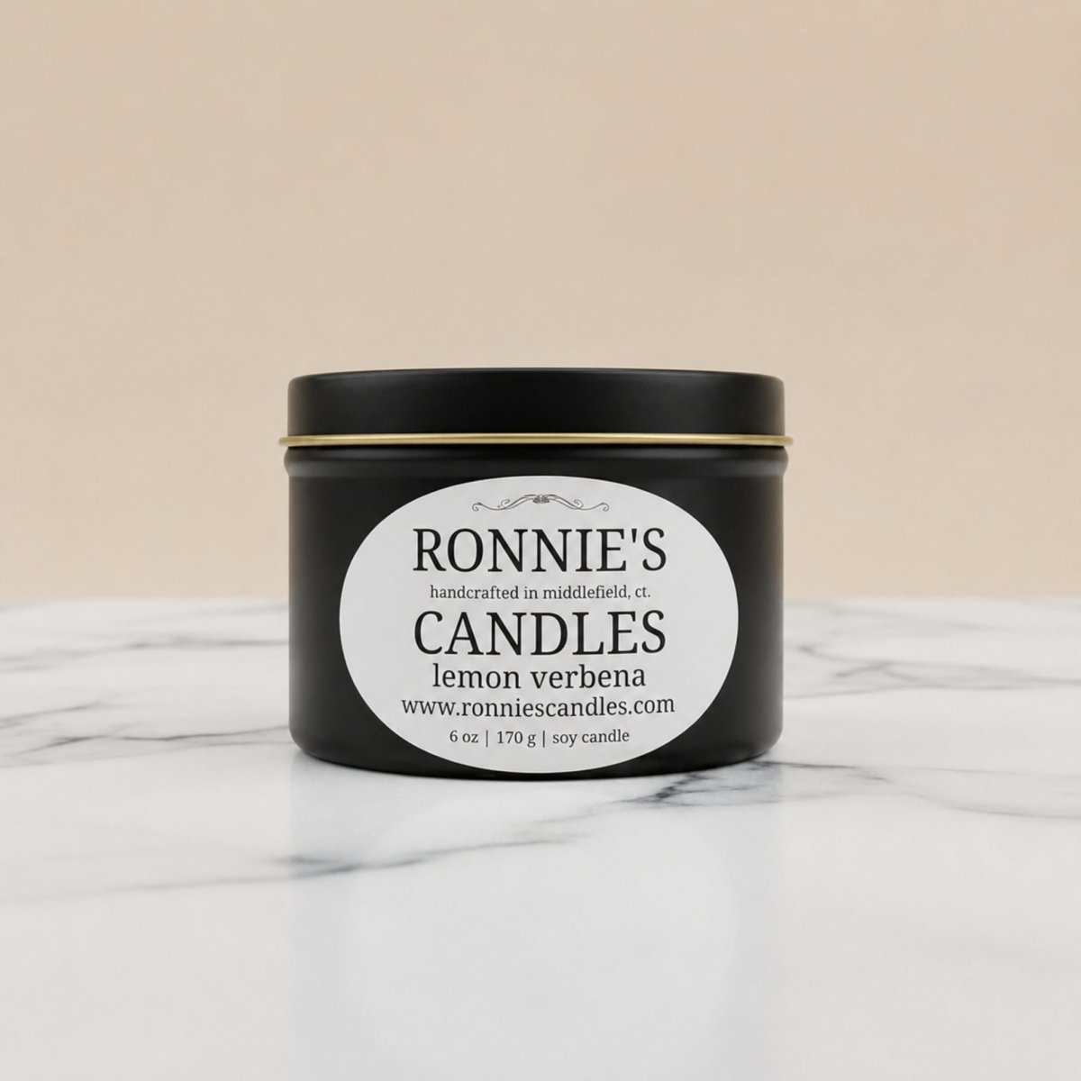Lemon Verbena 100% Soy Candle - Ronnie's Candles LLC
