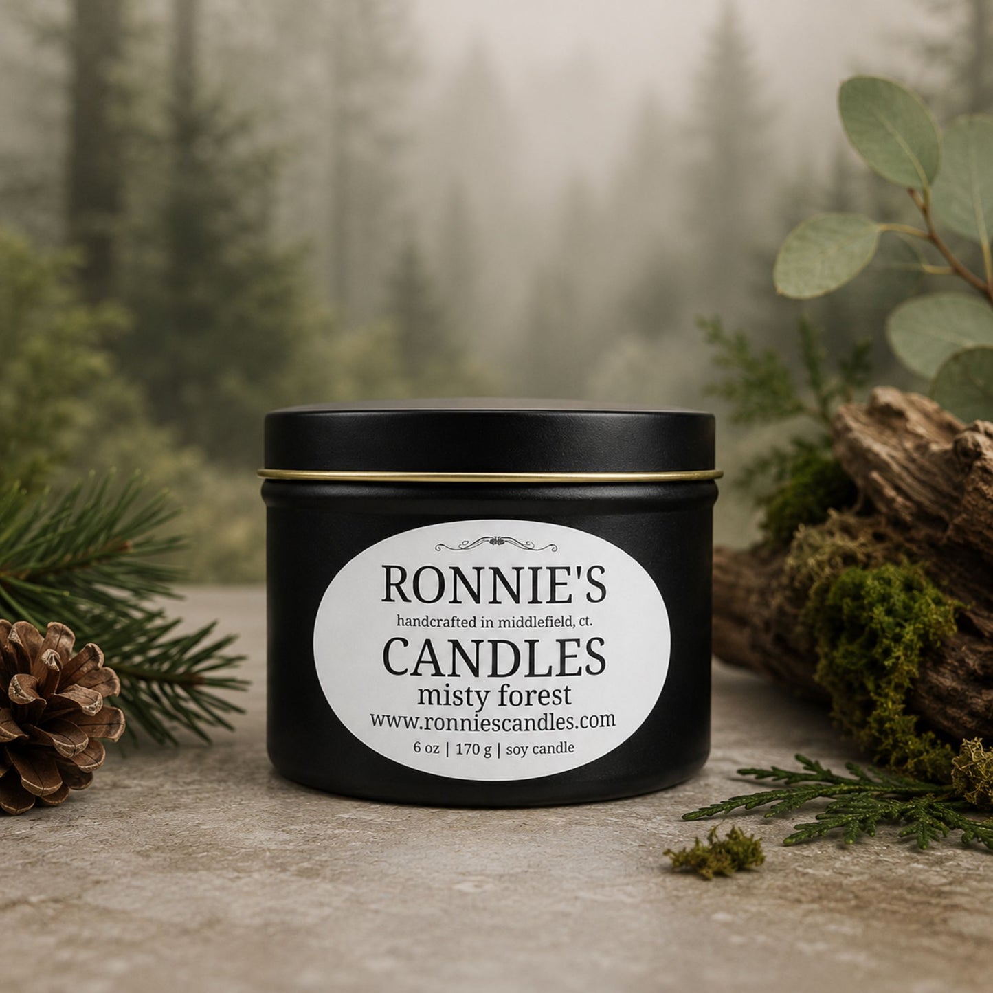 Misty Forest 100% Soy Candle