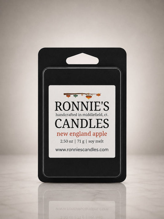 New England Apple Soy Melt - Crisp Macintosh Apple & Vanilla Cedar Fragrance by Ronnie's Candles