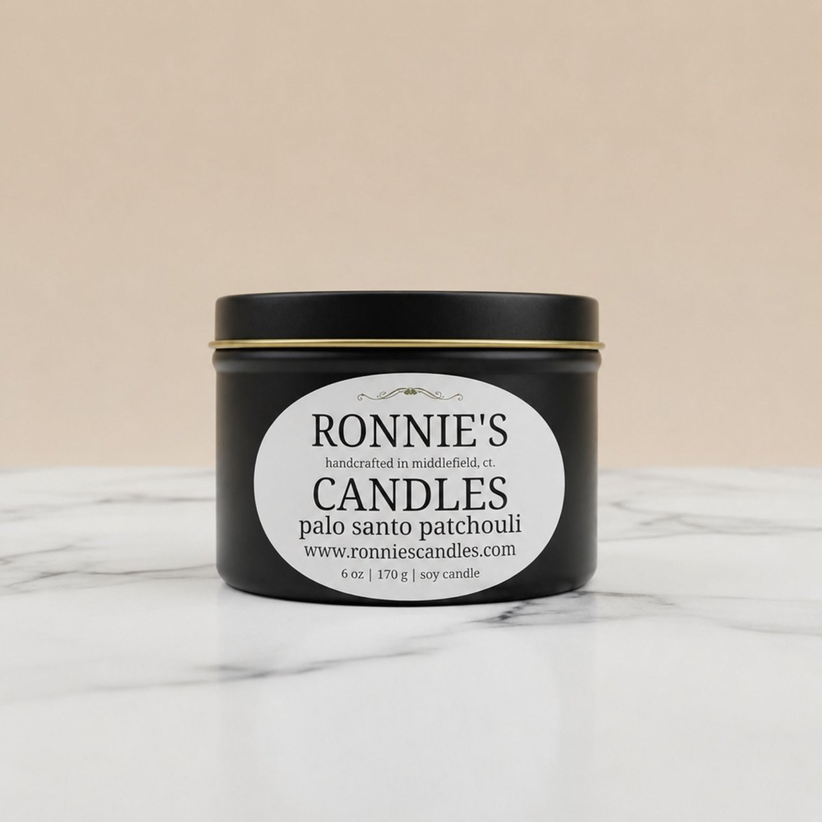 Palo Santo Patchouli 100% Soy Candle - Ronnie's Candles LLC
