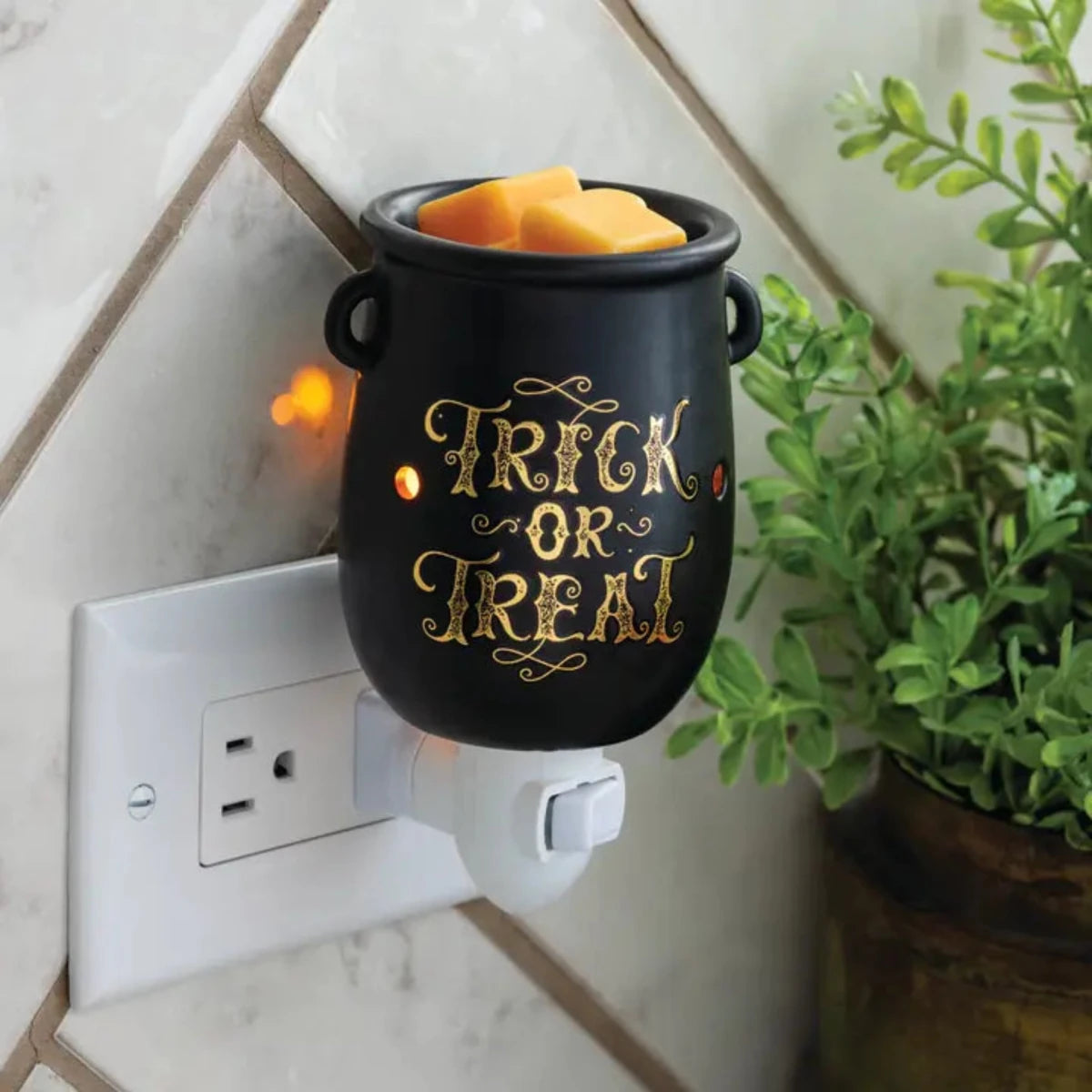 Stylish Wax Warmer for Halloween Trick or Treat decor enhancing festive ambiance