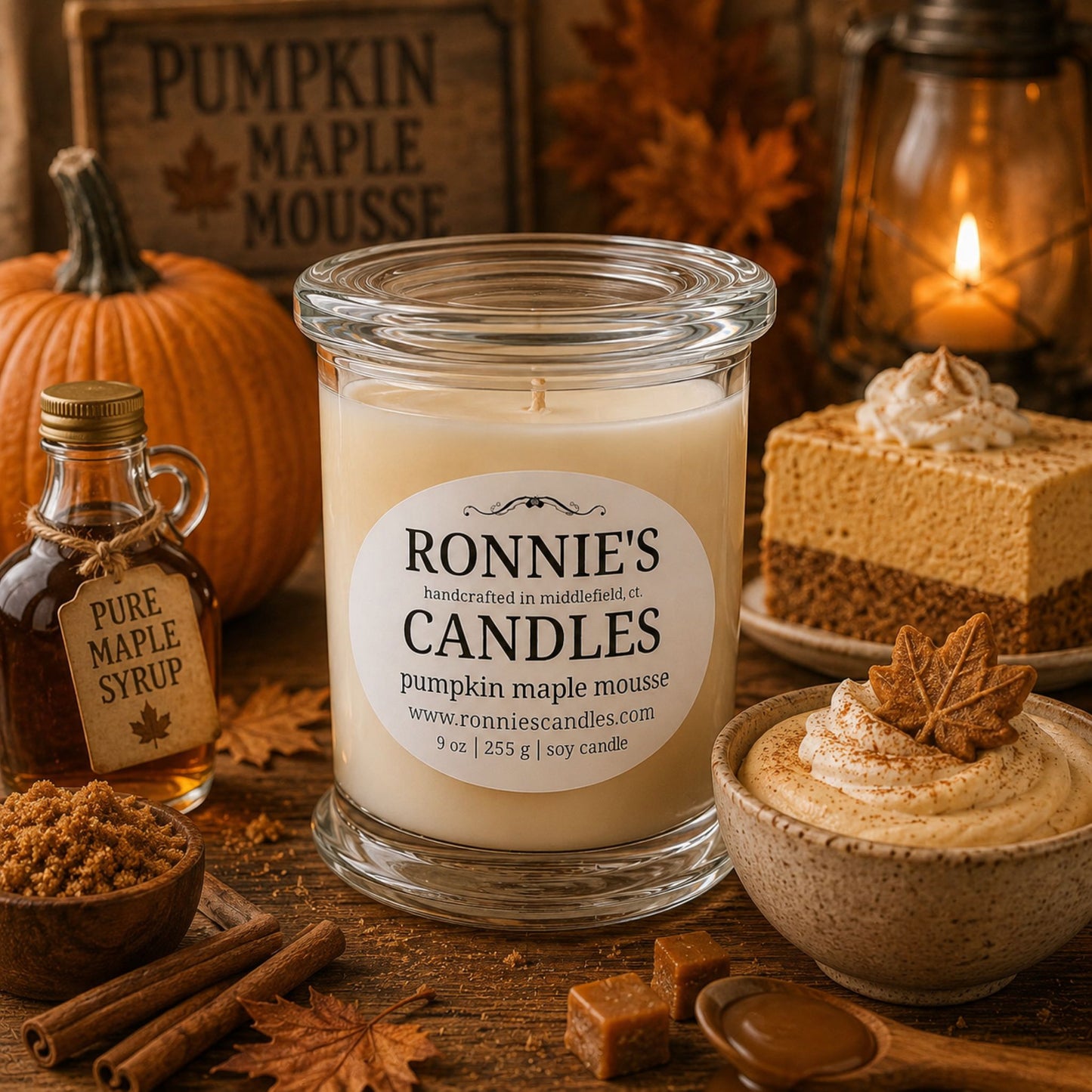 Pumpkin Maple Mousse 100% Soy Candle