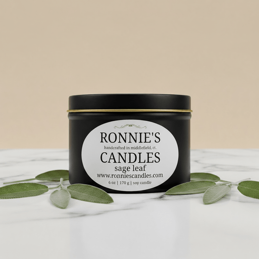Sage soy candle emitting a very fragrant and soothing aroma, perfect for relaxation and ambiance.