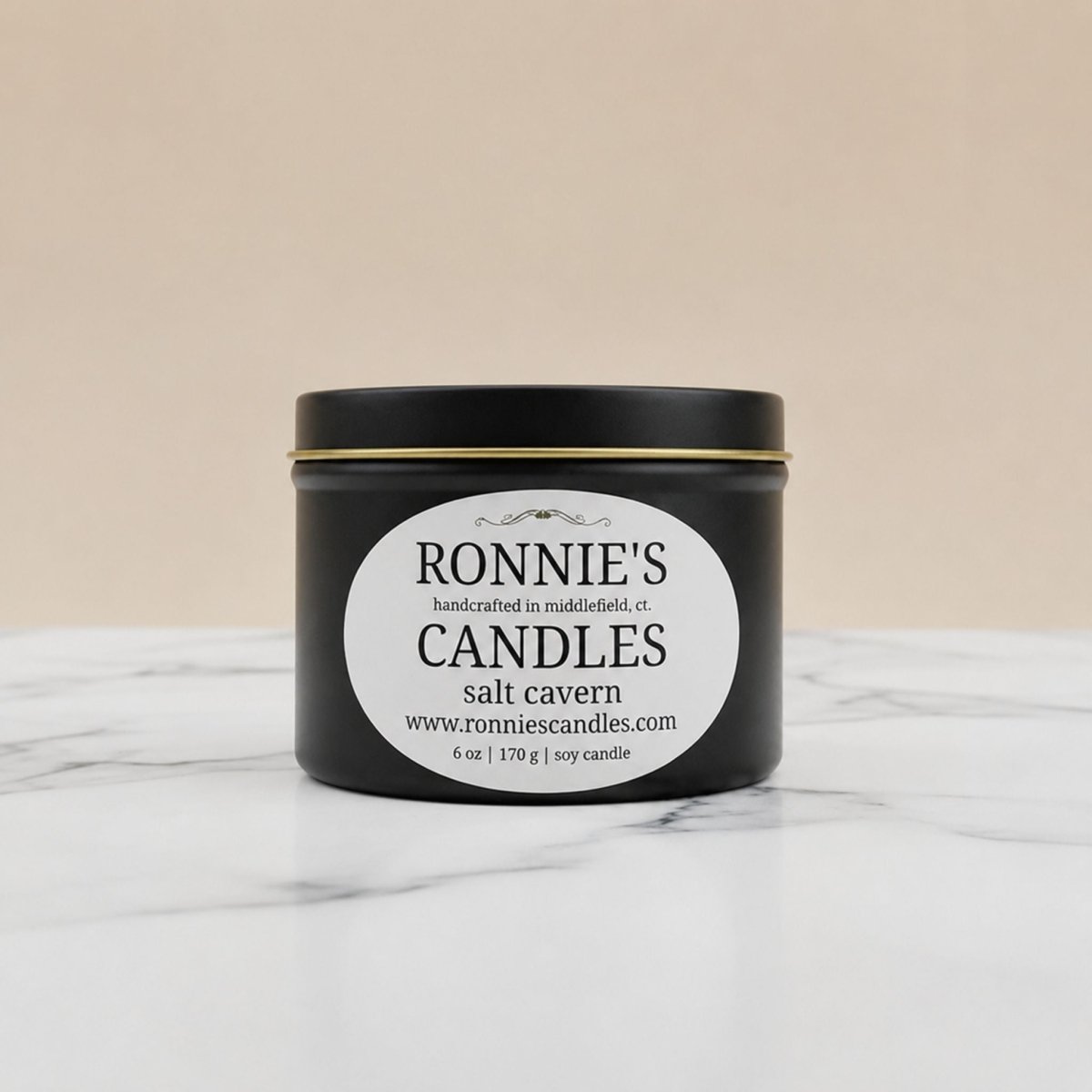 Salt Cavern 100% Soy Candle - Ronnie's Candles LLC