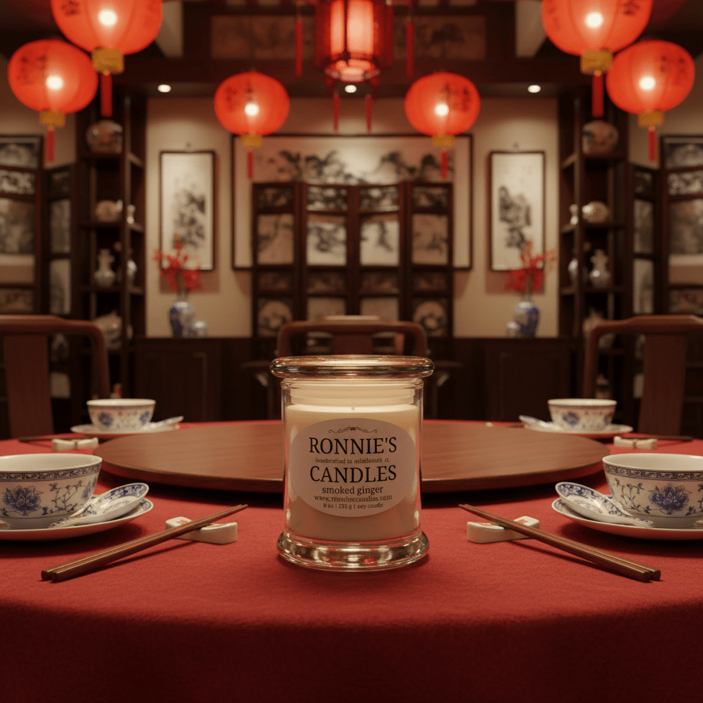 Smoked ginger and soy candle blending natural scents for a warm, cozy ambiance and eco-friendly home fragrance.