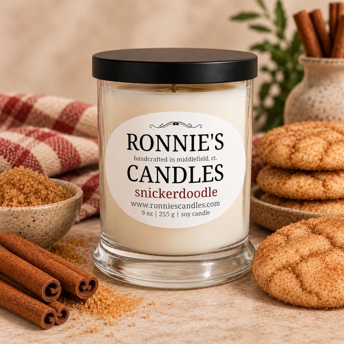Snickerdoodle 100% Soy Candle - Ronnie's Candles LLC