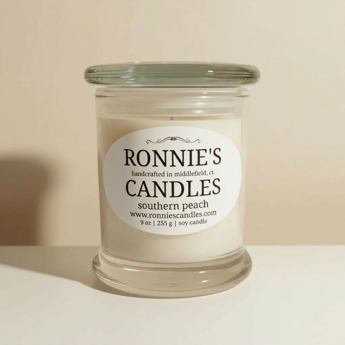 Southern Peach 100% Soy Candle - Ronnie's Candles LLC