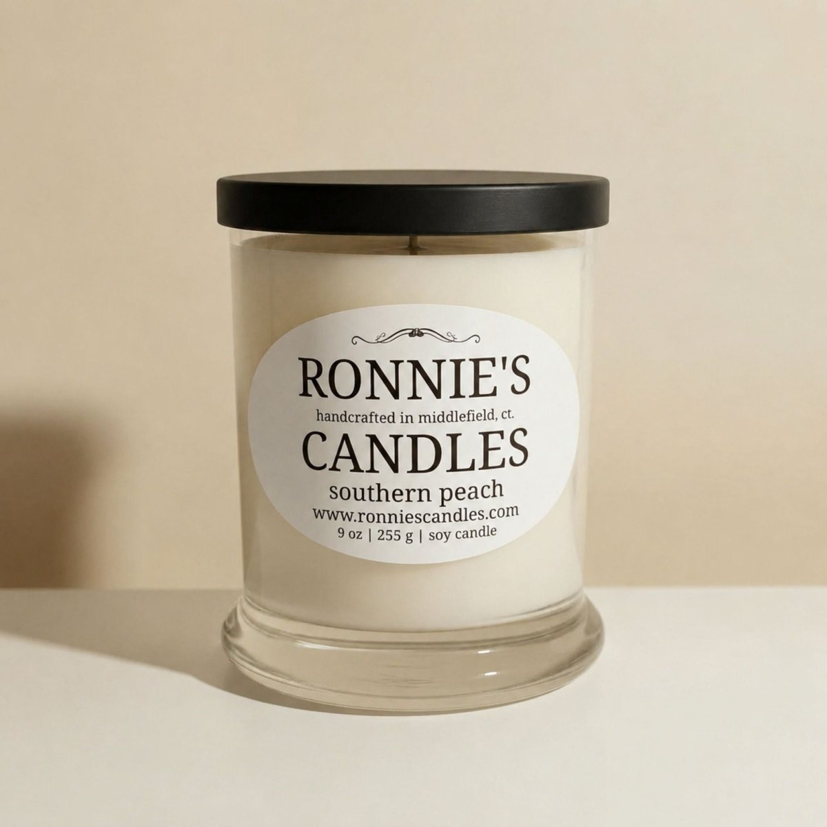 Southern Peach 100% Soy Candle - Ronnie's Candles LLC