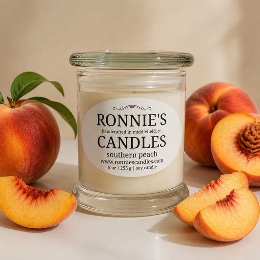 Southern Peach 100% Soy Candle - Ronnie's Candles LLC