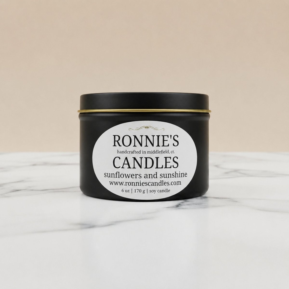 Sunflowers and Sunshine 100% Soy Candle - Ronnie's Candles LLC
