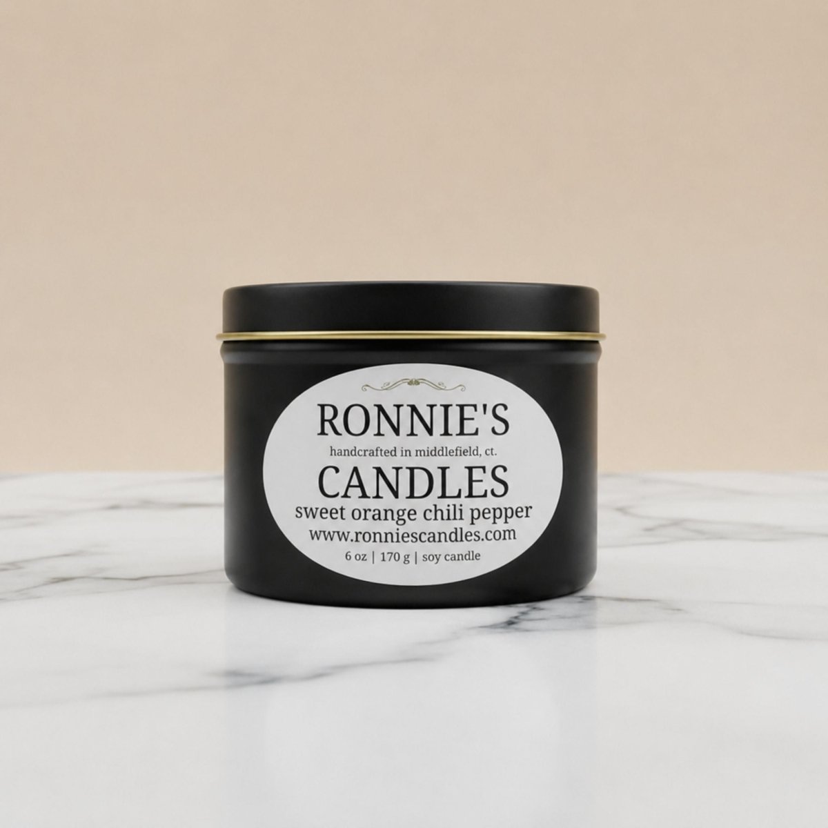 Sweet Orange Chili Pepper 100% Soy Candle - Ronnie's Candles LLC
