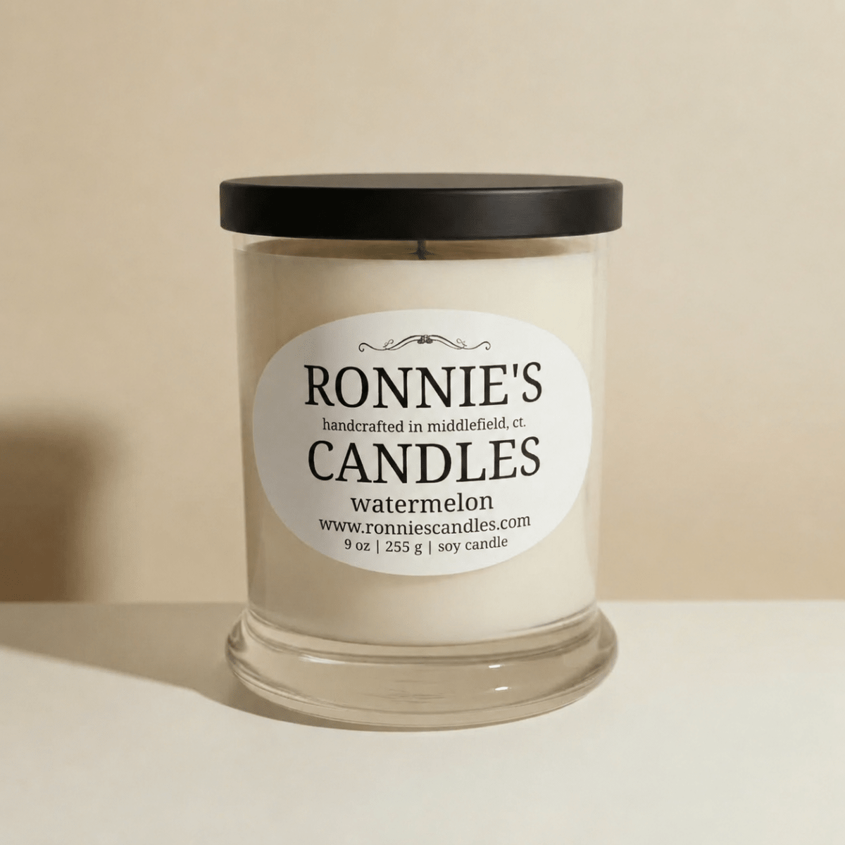 Watermelon soy candle with fruit scented aroma, perfect summer candle for a refreshing ambiance